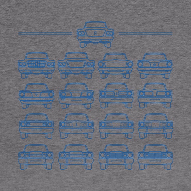 Valiants Through the Years - Mopar Blue by jepegdesign